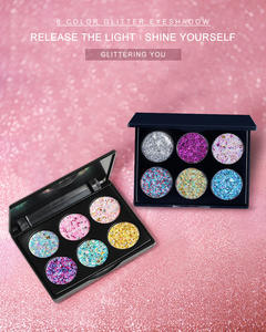 SIGH-Juego de maquillaje de calidad, sombra de ojos de lentejuelas de 6 colores + 7 brochas cosméticas, personalización de marca privada - Product Image 2