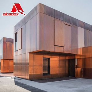 Paneles de sándwich de aluminio para Exterior, revestimiento de pared de Metal decorativo para fachadas Vintage, <span class=keywords><strong>Panel</strong></span> compuesto de <span class=keywords><strong>cobre</strong></span> y plástico para pared de cortina - Product Image 3