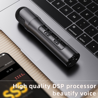 Microphone sans fil miniature portable, micro d'enregistrement stéréo cardioïde pour karaoké KTV et téléphone portable, petite taille