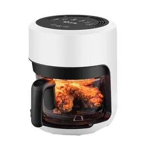 New Home Cooker Type 2l Visible Oil Fryer Deep Fryer Multifunction Non-coating Glass Fry Basket Air Fryer Airfryers Without Oil