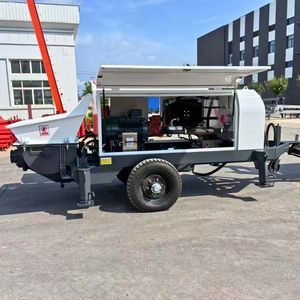 Pompa beton kecil Mini mesin pompa beton otomatis portabel Diesel Harga untuk dijual Afrika - Product Image 3