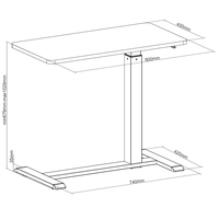 Bureau portable multifonctionnel pour ordinateur portable, bureau mobile pour ordinateur portable, bureau debout pour le travail à domicile