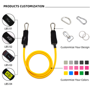 Fasce di resistenza per montaggio a parete fasce di resistenza <span class=keywords><strong>con</strong></span> maniche braccio in tubo Tpe 11 pezzi maniglie elastiche Bande De Fitness - Product Image 4