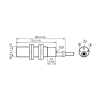 Capteurs de proximité capacitifs SICK CM18-08BNP-EW1, capteurs de détection NPN, corps en PBT, 10-36V DC