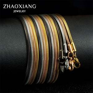 โรงงานผลิตโซ่แบบงู ราคาโรงงาน โซ่สแตนเลส อุปกรณ์ตกแต่งเครื่องประดับ ขายส่ง ขายดี เครื่องประดับ - Product Image 1