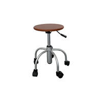 Nouvelle Arrivée - Tabouret de Bar Mobile Rond à Hauteur Réglable Pneumatiquement en Métal et Cuir PVC pour Hôtels, Bistros et Zones de Restauration Décontractée