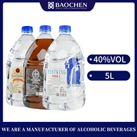 FASTKING Classic 40% Vol Vodka au goût fort - Alcool de maïs distillé de haute qualité Bouteille de 5L Grade A