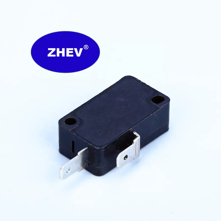 Đen KW7-0 bình thường mở Push Switch với Micro nút 2 Pin