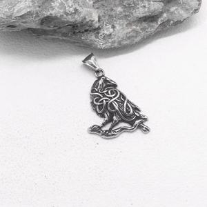 Collar con Colgante de Acero de Titanio Estilo Gótico Personalizado, Joyería Retro con Colgante de Cuervo, Venta al por Mayor, Joyería para Hombre - Product Image 6