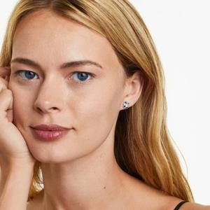 High Shine 925 <b>Sterling</b> <b>Silver</b> Moissanite Diamond <b>Stud</b> Earrings Elegant Women's Everyday Fine Jewelry Wedding Birthday - Product Image 1