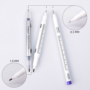 Penna per Marcatura Medica, Penna per Microblading, Penna Chirurgica per Marcatura Cutanea, Penna con Inchiostro Bianco e Viola, Penna Pulisci-Pelle per Piercing e Tatuaggi - Product Image 3