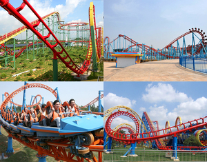 เครื่องเล่นรถไฟเหาะตีลังกาเหล็กกลางแจ้งสำหรับสวนสนุก  ขาย - Product Image 4