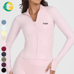 Chaqueta Deportiva GC 2026 para Mujer, Cuello Alto, Corte Ajustado, Cierre Completo, Manga Larga, para Yoga, Tallas Grandes - Product Image 1