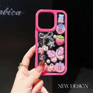 <span class=keywords><strong>Arcobaleno</strong></span> DIY PC farfalla custodia per <span class=keywords><strong>iPhone</strong></span> 17 Air 16 15 Pro Max fiore fiocco trasparente carino Tpu <span class=keywords><strong>Cover</strong></span> posteriore - Product Image 3