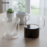 Cafetière à filtre à dégoulinement, 400 ml, cafetière à filtre à dégoulinement avec filtre en verre, cafetière portable en verre, cafetière à tasse unique