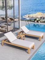 Conjunto de mesas auxiliares modernas de acero resistente a la intemperie para exteriores, para jardín de hotel, piscina, villa, patio, mesa de comedor.