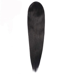 Oferta Especial: Cabello Virgen Natural Negro 12A, Liso y Sedoso, Ondulado, Cola de Caballo, Cabello Humano Virgen con Cordón - Product Image 3