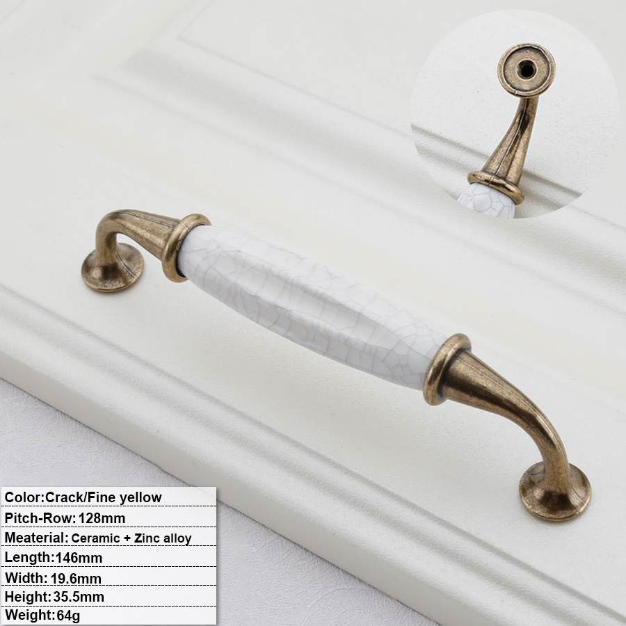 Crackled texture+Fine yellow - CY-FH-C6003 -128mm Hole distance