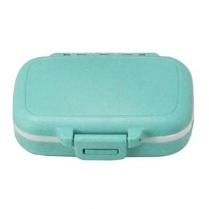Organisateur de pilules portable pour médicaments et vitamines, 3 compartiments, étui à pilules en plastique de paille de blé résistant à l'humidité pour les voyages - Product Image 3