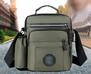 Sac de messager multifonctionnel en nylon tendance pour homme, sac de sport <span class=keywords><strong>d</strong></span>écontracté à bandoulière avec porte-bouteille - pour l'<span class=keywords><strong>été</strong></span> ou l'hiver - Product Image 5