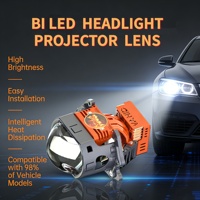 VAHID Lentille de projecteur Bi-LED 3 pouces pour rénovation, ajustement universel, 12V 85W 6000K, certifié MS Pro, phare 18000LM H4/H7, vente en gros