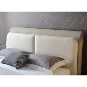 Moderno comodo <span class=keywords><strong>letto</strong></span> King-Size con testiera in <span class=keywords><strong>tessuto</strong></span> morbido <span class=keywords><strong>per</strong></span> camera da <span class=keywords><strong>letto</strong></span> massello in legno di quercia e metallo <span class=keywords><strong>per</strong></span> uso domestico - Product Image 4