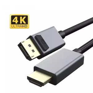 Lebenslange Garantie Großhandel DisplayPort zu HDMI-Kabel 1m 1,5 m 3m 5m DP zu HDMI Stecker zu Stecker Kabel