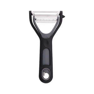 Pelador multifuncional con abridor de botellas, juego de 5 piezas para cocina, herramientas para frutas y verduras, gris, negro, cian, azul - Product Image 2