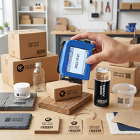 WAISU Mini Impresora Portátil de Inyección de Tinta Máquina de Codificación Manual para Codificar Fechas de Caducidad Serie de Lotes Números Tarjetas Papel