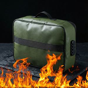 <span class=keywords><strong>Bolsa</strong></span> organizadora de documentos impermeable e ignífuga multibolsillo duradera ecológica con cerradura <span class=keywords><strong>para</strong></span> almacenamiento seguro en el hogar - Product Image 1