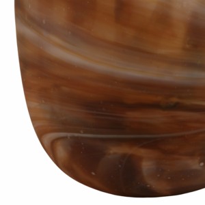 Vaso ovale in vetro con finitura effetto marmo per decorare il tavolo del soggiorno - Product Image 5