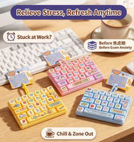 Porte-clés Clavier Anti-Stress 26 Touches Motif Dessin Animé, Jouet Anti-Stress, Décoration de Bureau Amusante et Cadeau d'Anniversaire - Grande Vente
