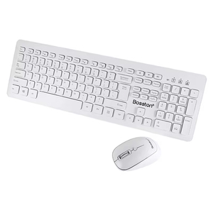 Wireless <b>Keyboard</b> & Mouse Combo Ergonomic White Design with Silent Chocolate Keycaps & High-Precision Optical Sensor - Product Image 3