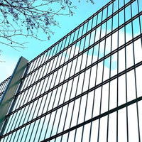 Panneau de clôture en treillis soudé à double barre YESON Ys-06 galvanisé et recouvert de PVC 656 868, anti-escalade, anthracite