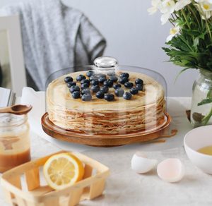 Wholesales Clear <strong>Cake</strong> <strong>Stand</strong> with Dome Lid <strong>Rotating</strong> <strong>Cake</strong> <strong>Stand</strong> - Product Image 5