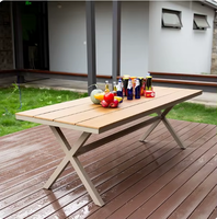 Ensemble de mobilier de jardin moderne, durable, imperméable et résistant au soleil, table et chaises en alliage d'aluminium pour balcon, cour et loisirs