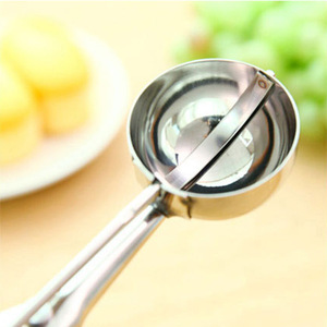 Stainless Steel Ice Cream Scoop Set Measuring Spoon Easy Release For Dessert Serving - Product Image 3