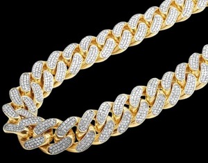 Cadena Cubana de Diamantes Moissanite Más Vendida, Chapada en Plata 925, para Uso Diario, Disponible a Buen Precio - Product Image 2