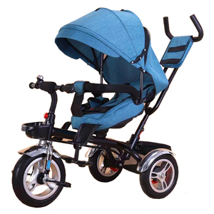 Cochecito de bebé barato, triciclo <span class=keywords><strong>infantil</strong></span>, asiento giratorio de 2022 grados, puede acostarse o sentarse, 360 - Product Image 2