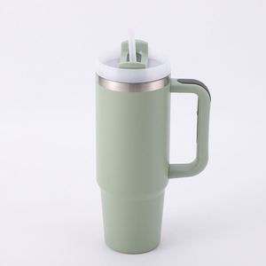 Gobelet isotherme de voyage 40oz H2.0 avec poignée, couvercle, paille et base antidérapante – OEM/ODM, couleur personnalisable - Product Image 1
