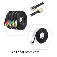 Cable de Conexión Ethernet SSTP Cat7 de Alta Velocidad, Negro, 1-100m, 15m, Cable de Conexión de 28 AWG, Marca Neutral, 8 Conductores