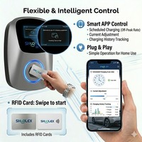 Cargador de Pared Universal Tipo 2 para Vehículos Eléctricos, Solución de Carga para Estacionamientos de Hoteles con Protección Tipo A+DC 6mA