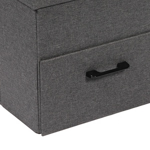 Banco otomano plegable para sala de estar, caja de almacenamiento de tela, <span class=keywords><strong>taburete</strong></span> para pies <span class=keywords><strong>con</strong></span> almacenamiento - Product Image 3