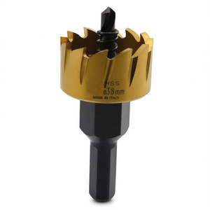 Lame de scie cloche HSS Ttake 38 mm, revêtement TiN, pour perçage du bois et du métal - Product Image 2