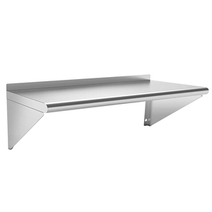 Prateleira de parede de aço inoxidável, prateleira flutuante fixada na parede para restaurante, cozinha, casa e hotel - Product Image 1