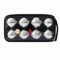 Jeu de pétanque et de boules de jardin en acier au carbone pour la famille, 8 boules avec sac de transport pour les sports de plein air