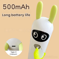 Jouet électrique intelligent pour chat avec détection de lumière, lapin de dessin animé, plume interactive, ventouse puissante, capteur de mouvement automatique
