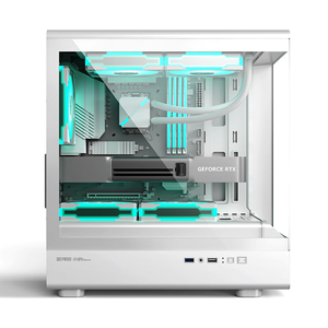 Boîtier PC Mini Tour Hurricane Beast M-ATX, compatible avec les cartes mères <span class=keywords><strong>ITX</strong></span> et le refroidissement liquide de 240 mm, panneau latéral en verre trempé, ordinateur de jeu - Product Image 6