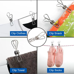 Pinces à linge en acier inoxydable |    Clips pour <span class=keywords><strong>sceller</strong></span> les sacs de cuisine, de blanchisserie et de collations |    Pinces à linge pour corde à linge extérieure - Product Image 4