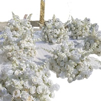 Dekorasi Pernikahan dan Rumah Desain Baru Diameter 80cm 90cm 100cm Bola Bunga Hias Besar Warna Ivory untuk Centerpiece
